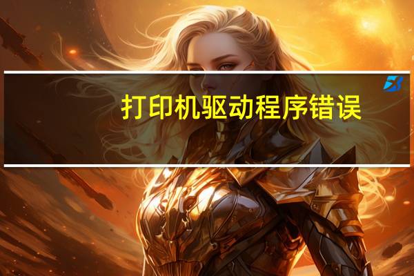 打印机驱动程序错误