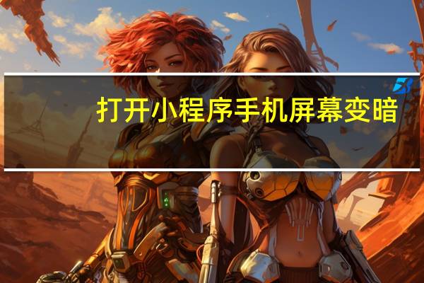 打开小程序手机屏幕变暗