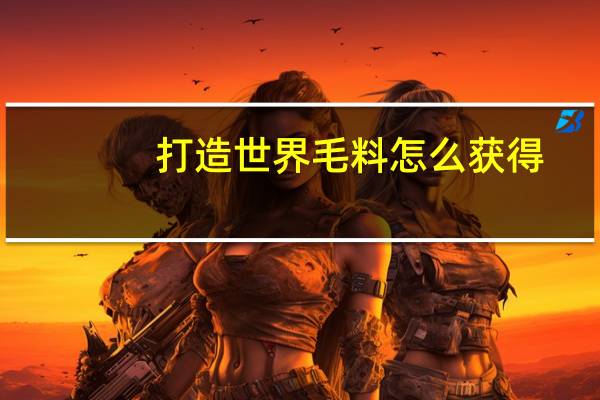 打造世界毛料怎么获得