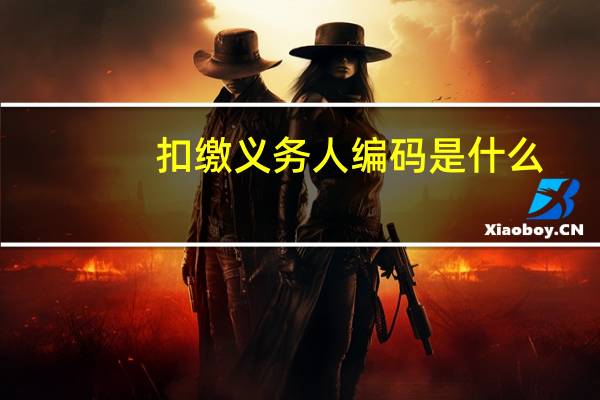扣缴义务人编码是什么