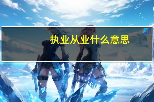 执业从业什么意思