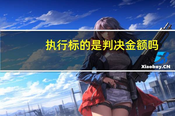 执行标的是判决金额吗