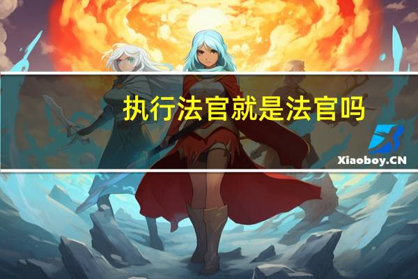 执行法官就是法官吗