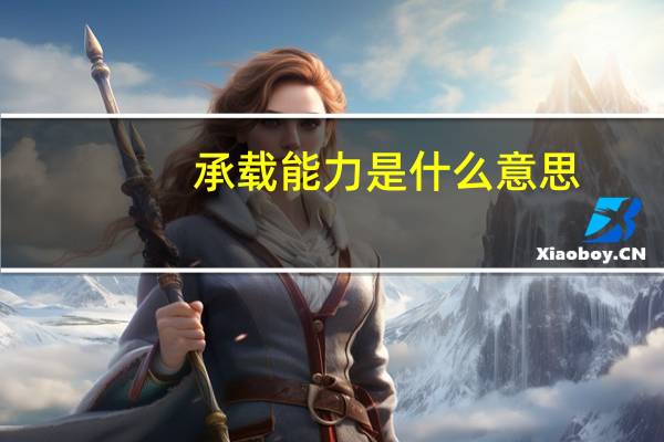 承载能力是什么意思