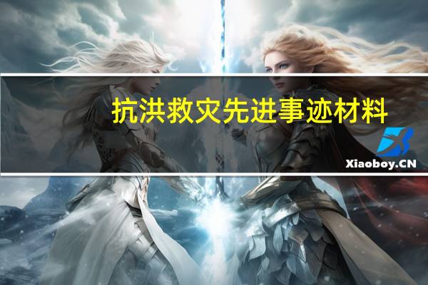 抗洪救灾先进事迹材料