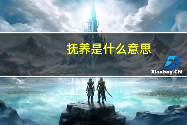 抚养是什么意思