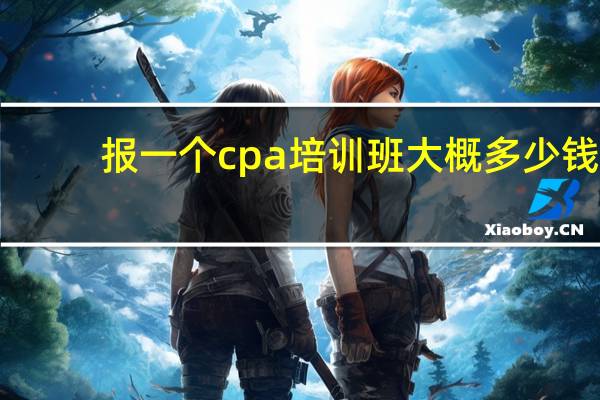 报一个cpa培训班大概多少钱