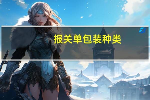 报关单包装种类