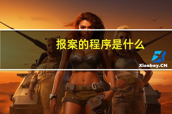 报案的程序是什么