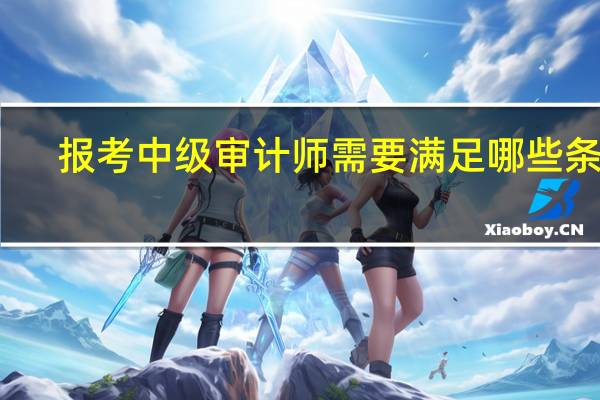 报考中级审计师需要满足哪些条件
