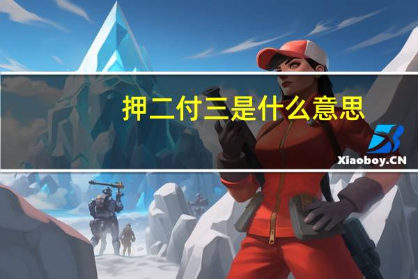 押二付三是什么意思