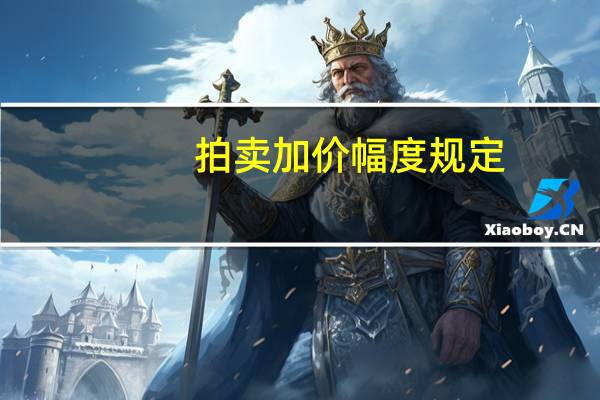 拍卖加价幅度规定