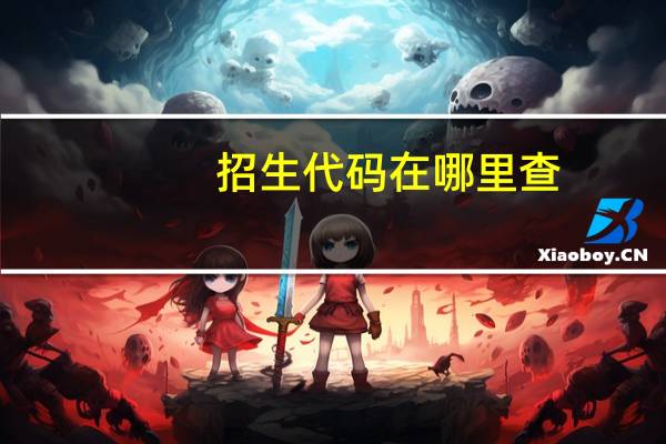 招生代码在哪里查