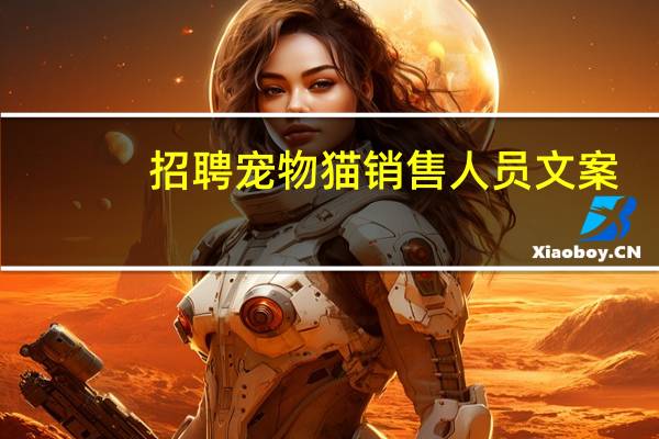 招聘宠物猫销售人员文案
