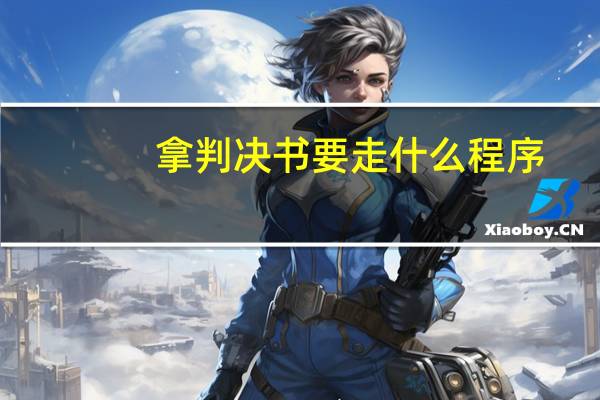 拿判决书要走什么程序