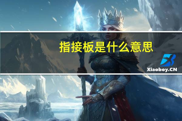 指接板是什么意思