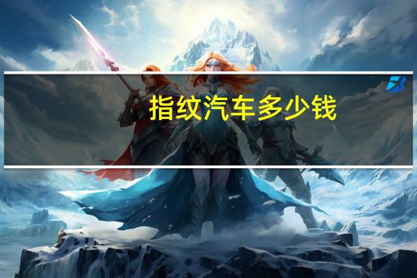 指纹汽车多少钱