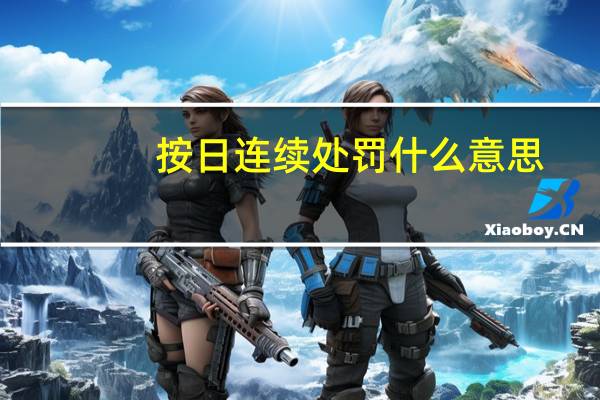 按日连续处罚什么意思