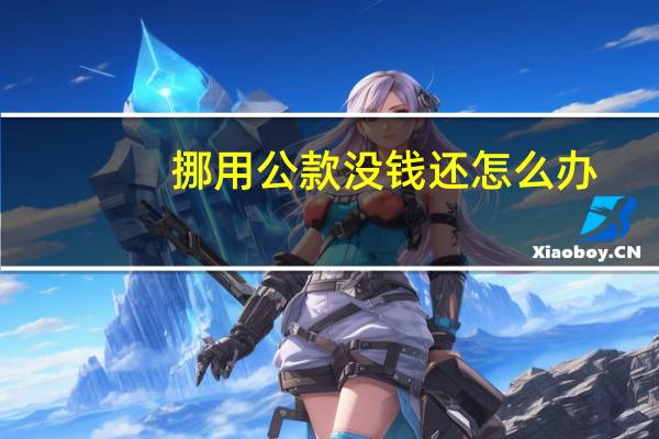 挪用公款没钱还怎么办
