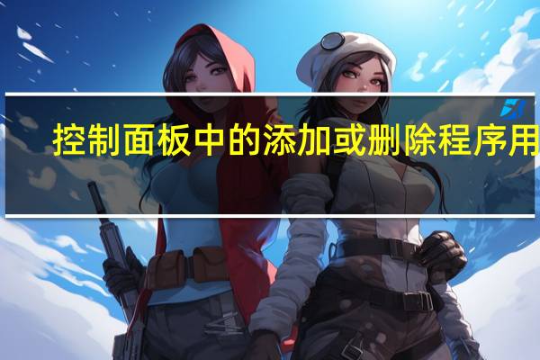 控制面板中的添加或删除程序用于