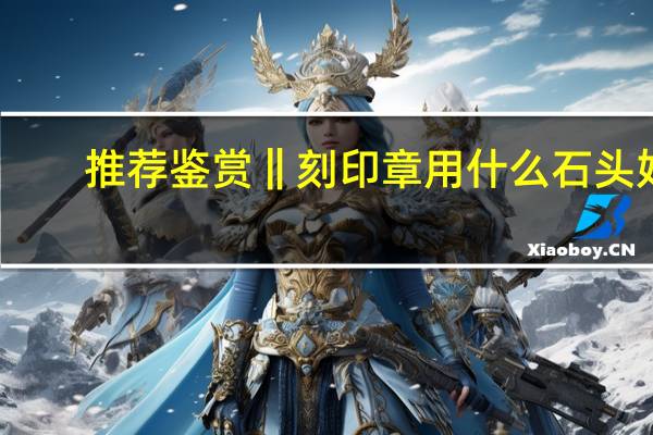 推荐鉴赏‖刻印章用什么石头好