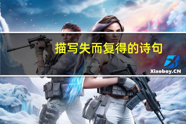 描写失而复得的诗句