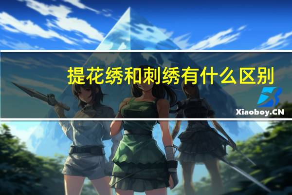 提花绣和刺绣有什么区别