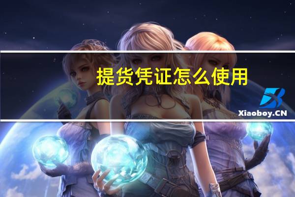 提货凭证怎么使用