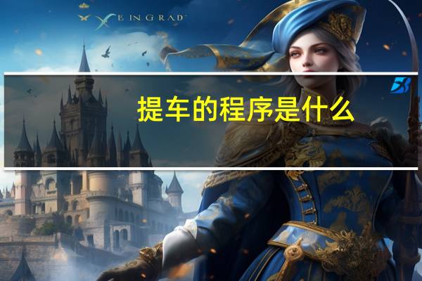 提车的程序是什么