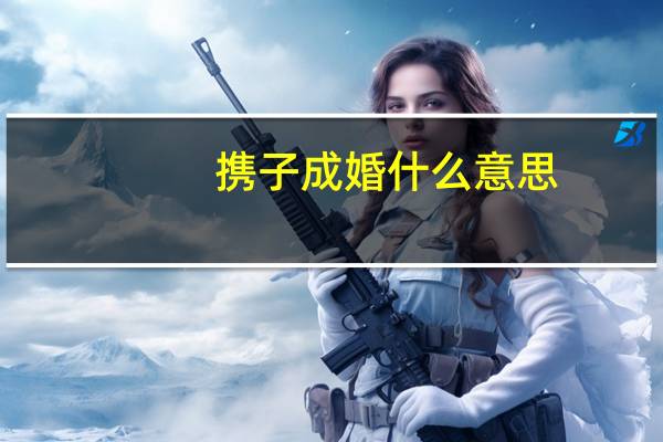 携子成婚什么意思