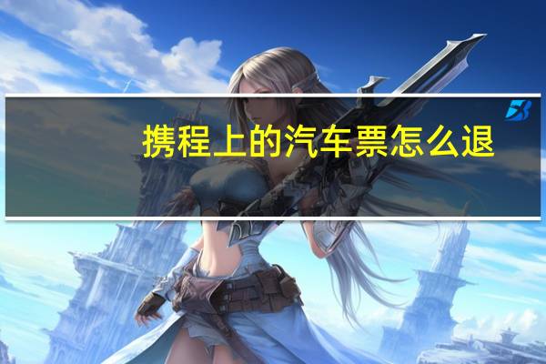 携程上的汽车票怎么退