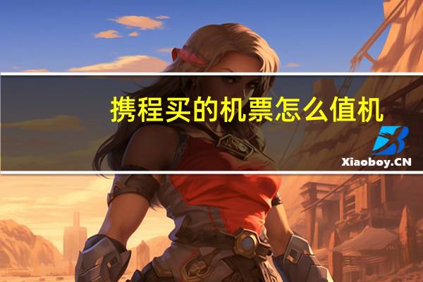 携程买的机票怎么值机