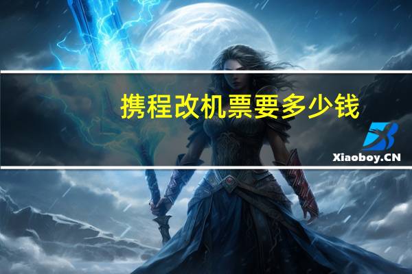 携程改机票要多少钱