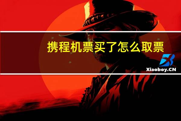 携程机票买了怎么取票