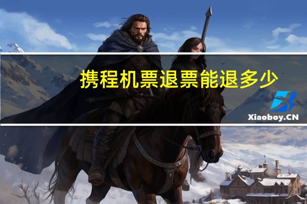 携程机票退票能退多少