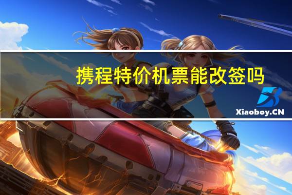 携程特价机票能改签吗