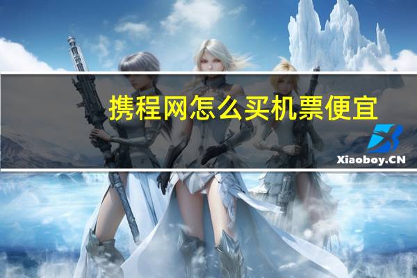 携程网怎么买机票便宜