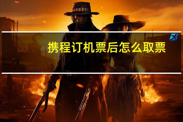 携程订机票后怎么取票