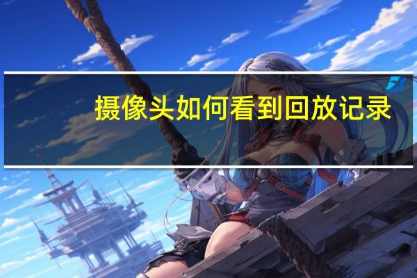 摄像头如何看到回放记录