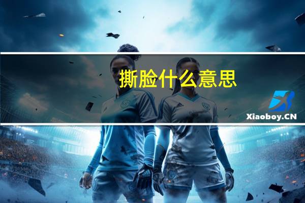 撕脸什么意思