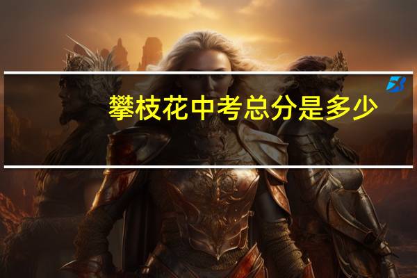 攀枝花中考总分是多少