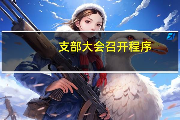 支部大会召开程序