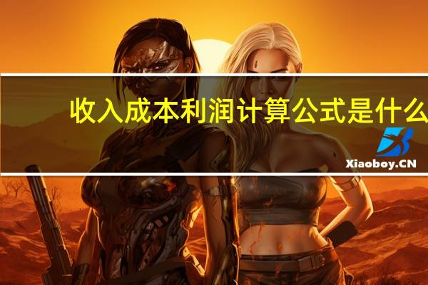 收入成本利润计算公式是什么