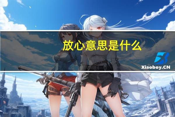 放心意思是什么
