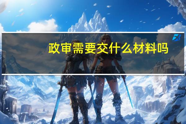 政审需要交什么材料吗