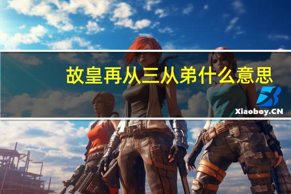 故皇再从三从弟什么意思