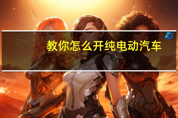 教你怎么开纯电动汽车