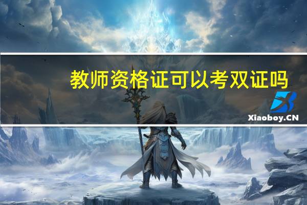 教师资格证可以考双证吗