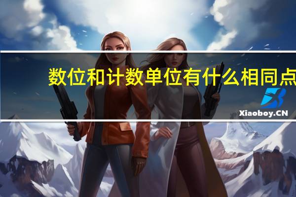 数位和计数单位有什么相同点