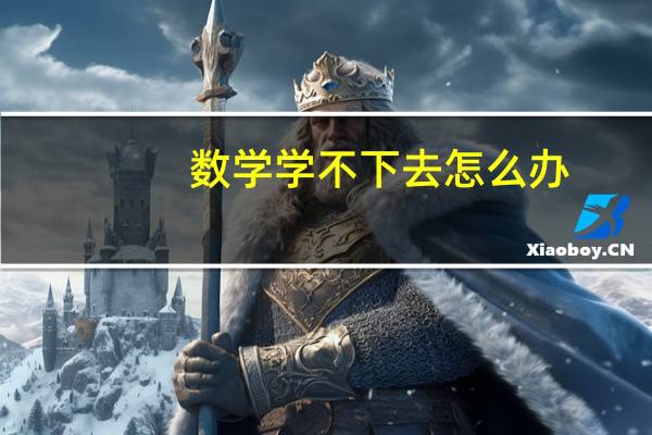 数学学不下去怎么办